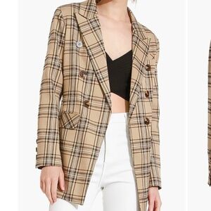 Belle & Bloom Plaid Double Breasted Blazer